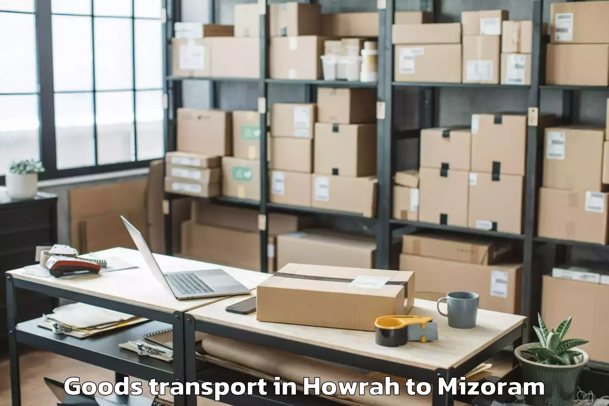 Hassle-Free Howrah to Icfai University Mizoram Aizaw Goods Transport